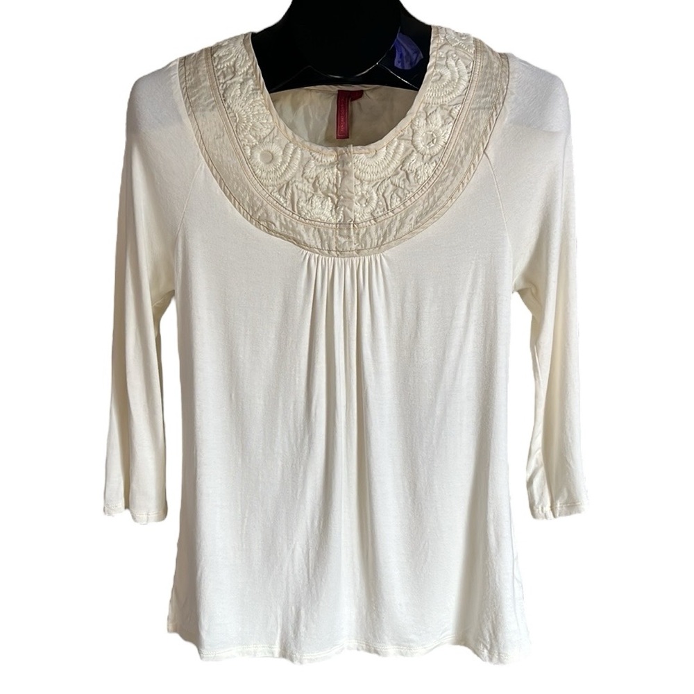 Anthropologie One September Embroidered Blouse